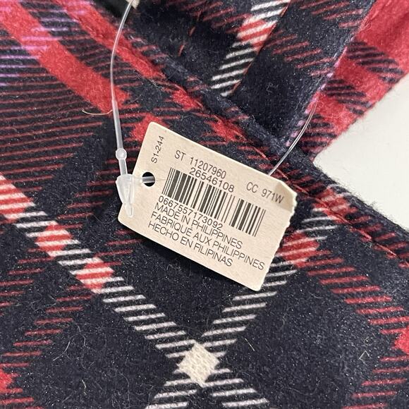 Victoria's Secret VS Plaid Sherpa Trim Large Tote Bag Travel Winter Holiday NEW - Picture 13 of 14